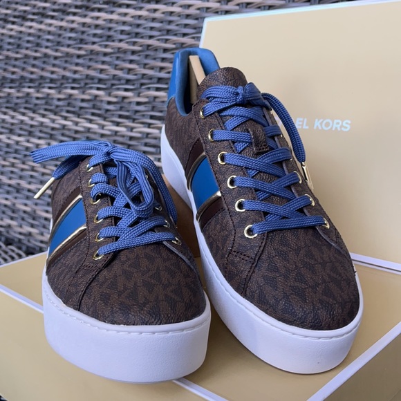 Michael Kors Poppy Stripe Lace Up MK Sig Small WMNS - Picture 9 of 16